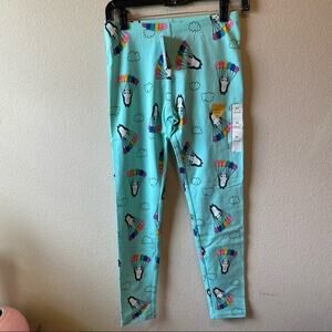 Cat & Jack Girls XL 14/16 Leggings Blue Panda Parachute Print Kids Activewear‎